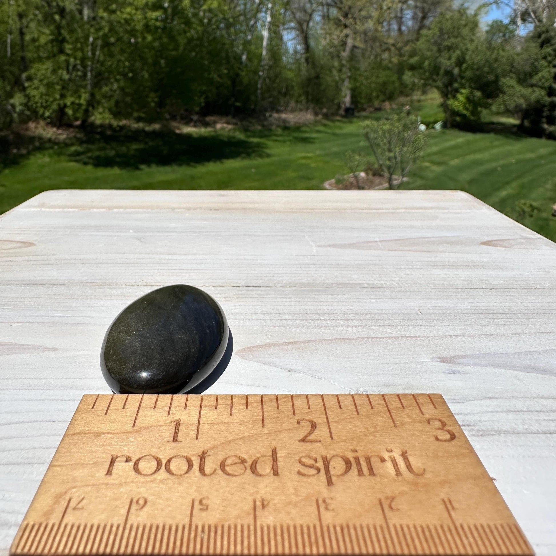 Beautiful Natural Gold Obsidian Crystal Palm Stone - #2