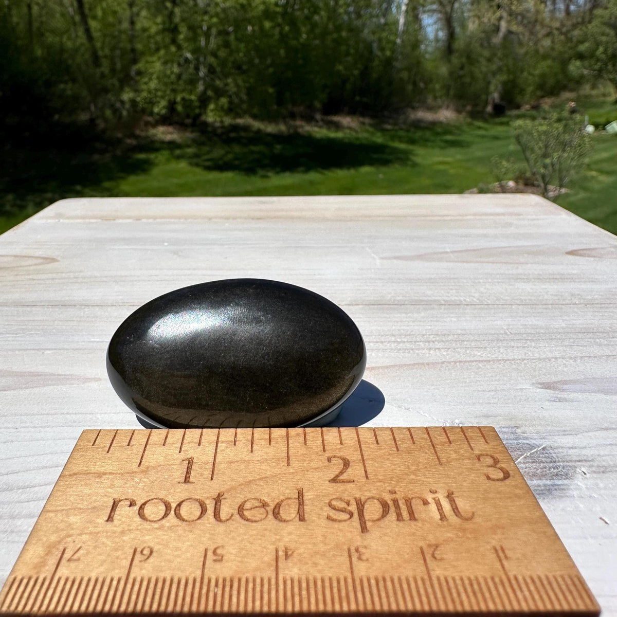 Beautiful Natural Gold Obsidian Crystal Palm Stone - #5