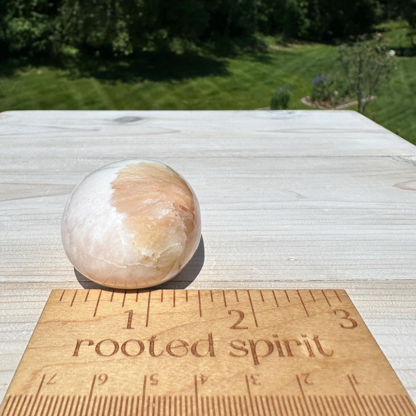 Gorgeous Polished Scolecite with Stilbite Palm Stone - #3