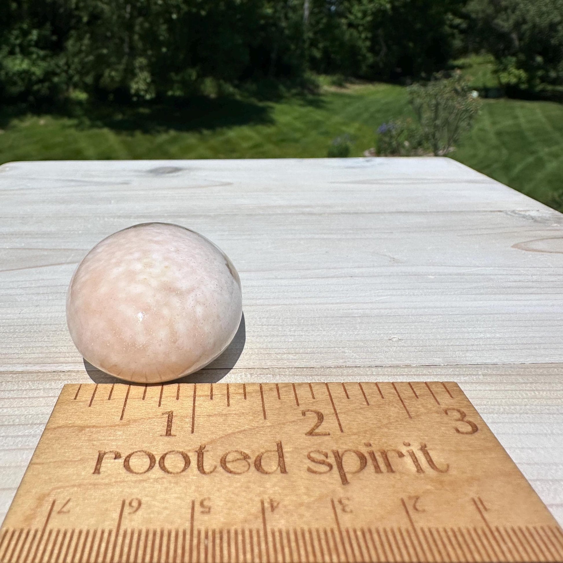 Gorgeous Polished Scolecite with Stilbite Palm Stone - #2