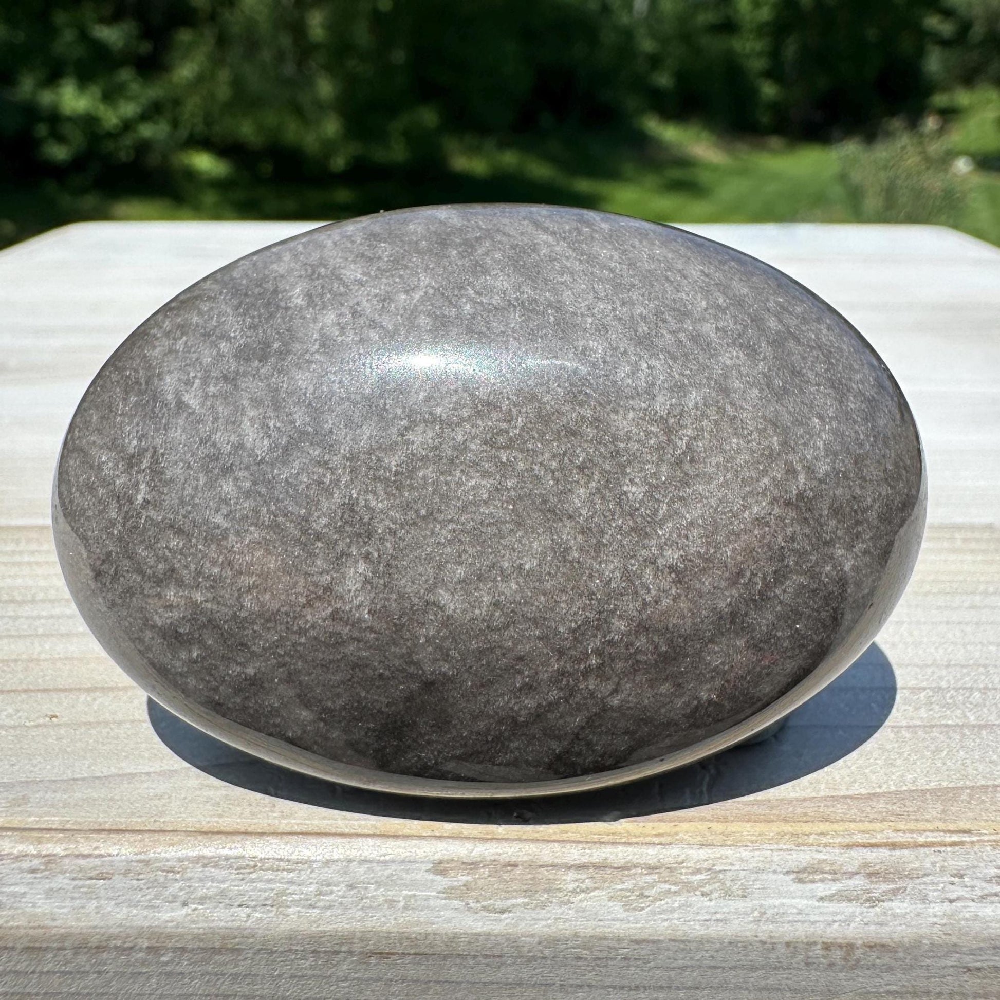 Silver Sheen Obsidian Palm Stone from Mexico - #4