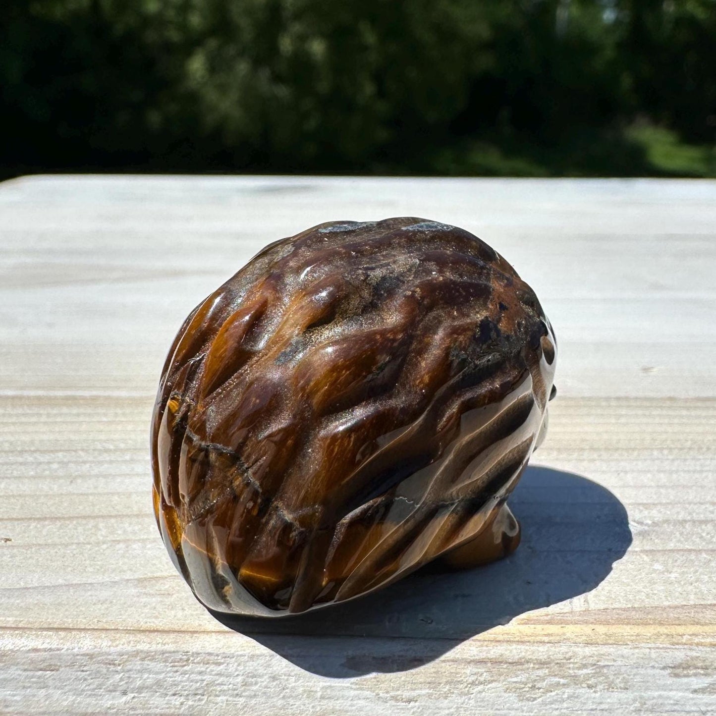 Cute Tiger Eye Hedgehog Carving - #4