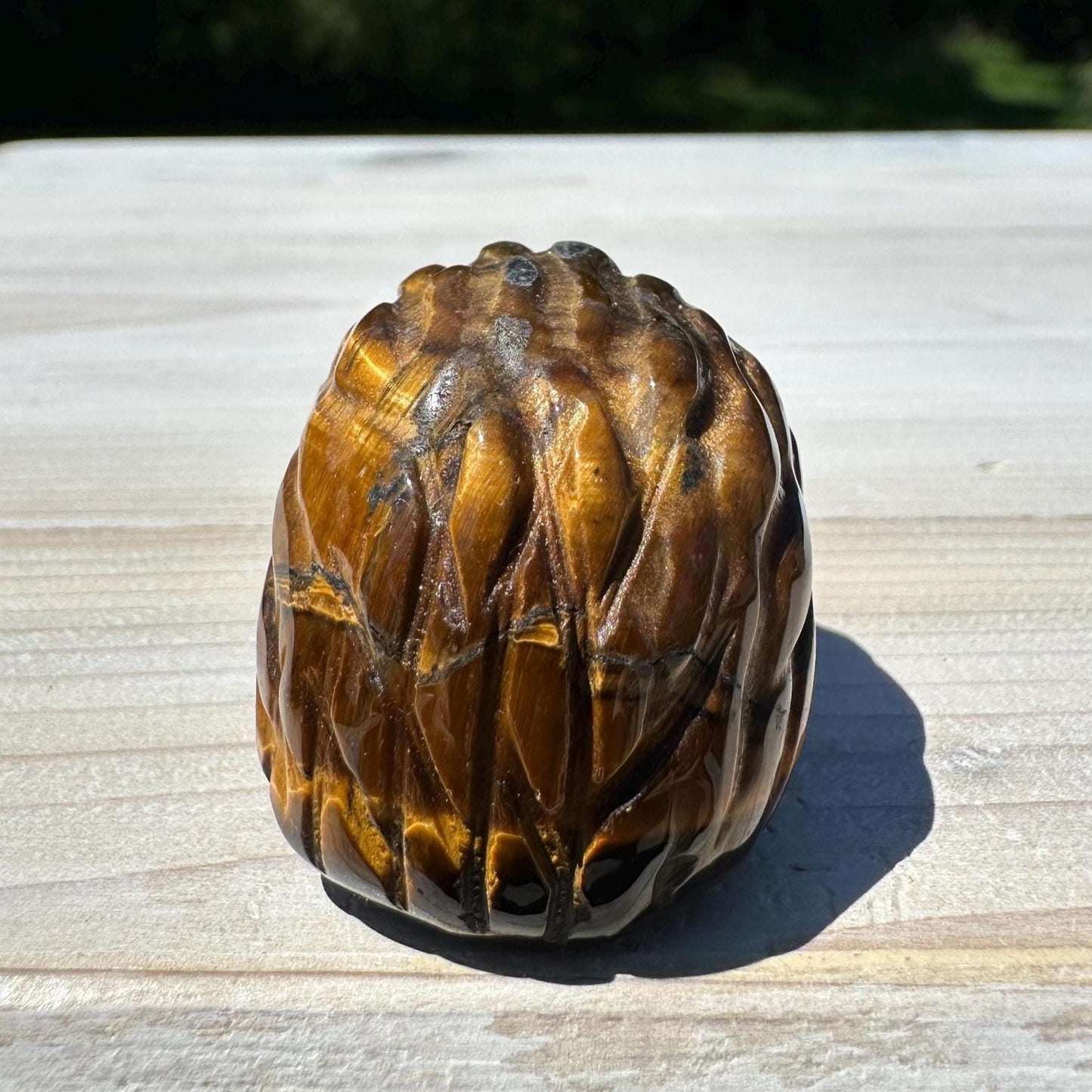 Cute Tiger Eye Hedgehog Carving - #4