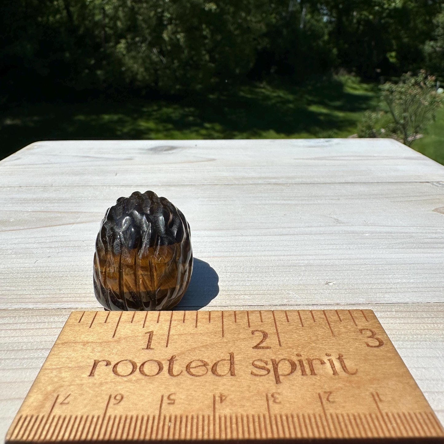 Cute Tiger Eye Hedgehog Carving - #3