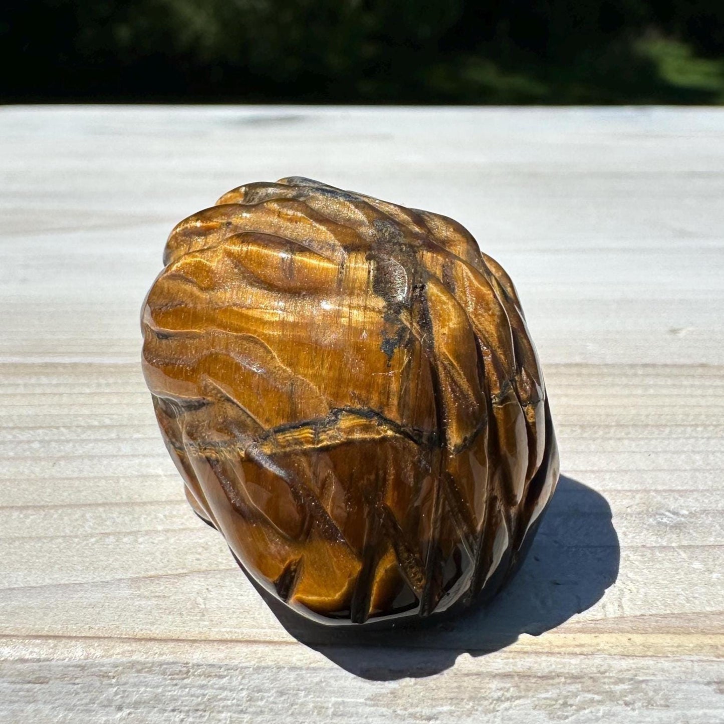 Cute Tiger Eye Hedgehog Carving - #4