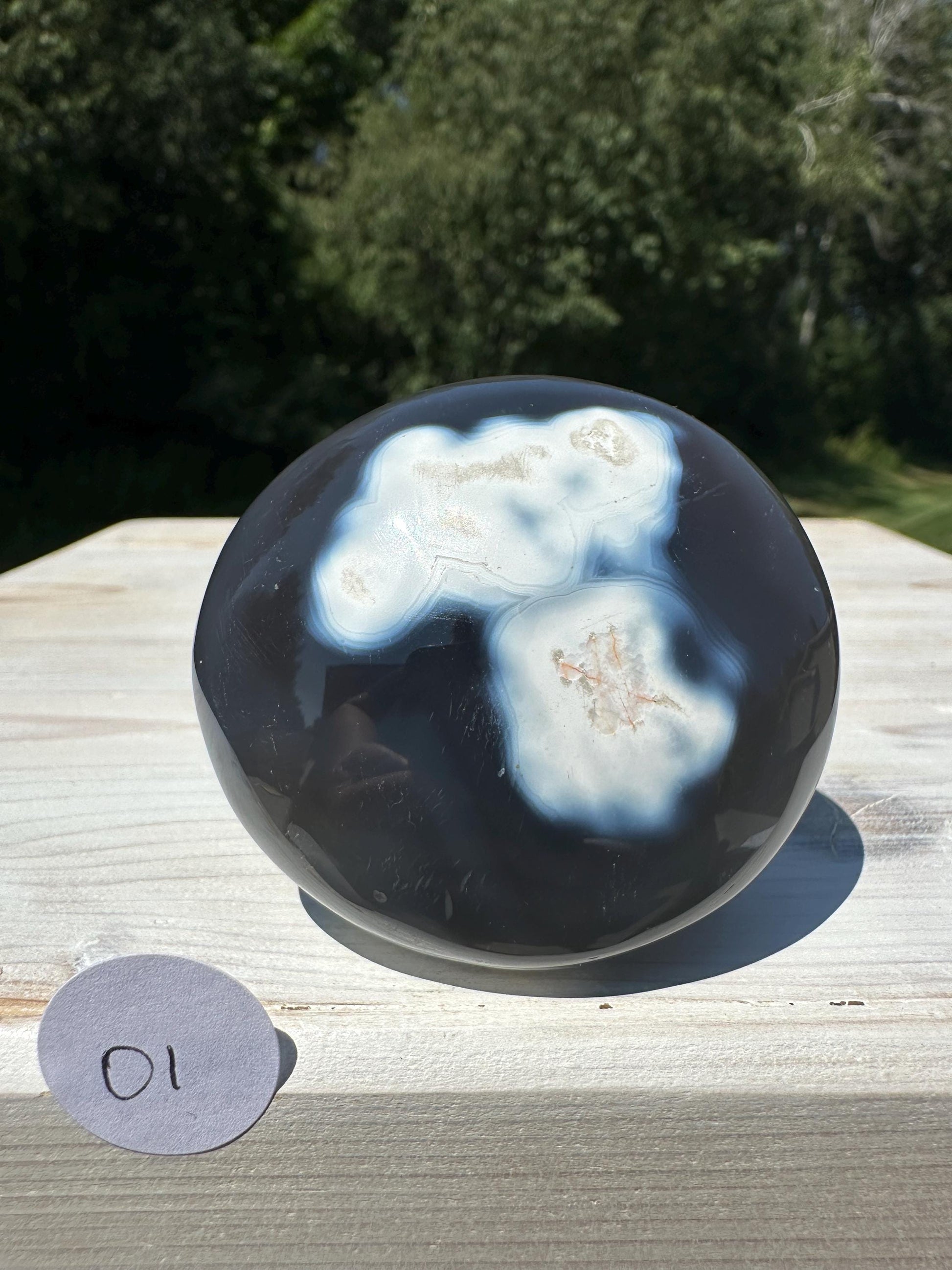 Orca Agate Gallet Crystal - #1