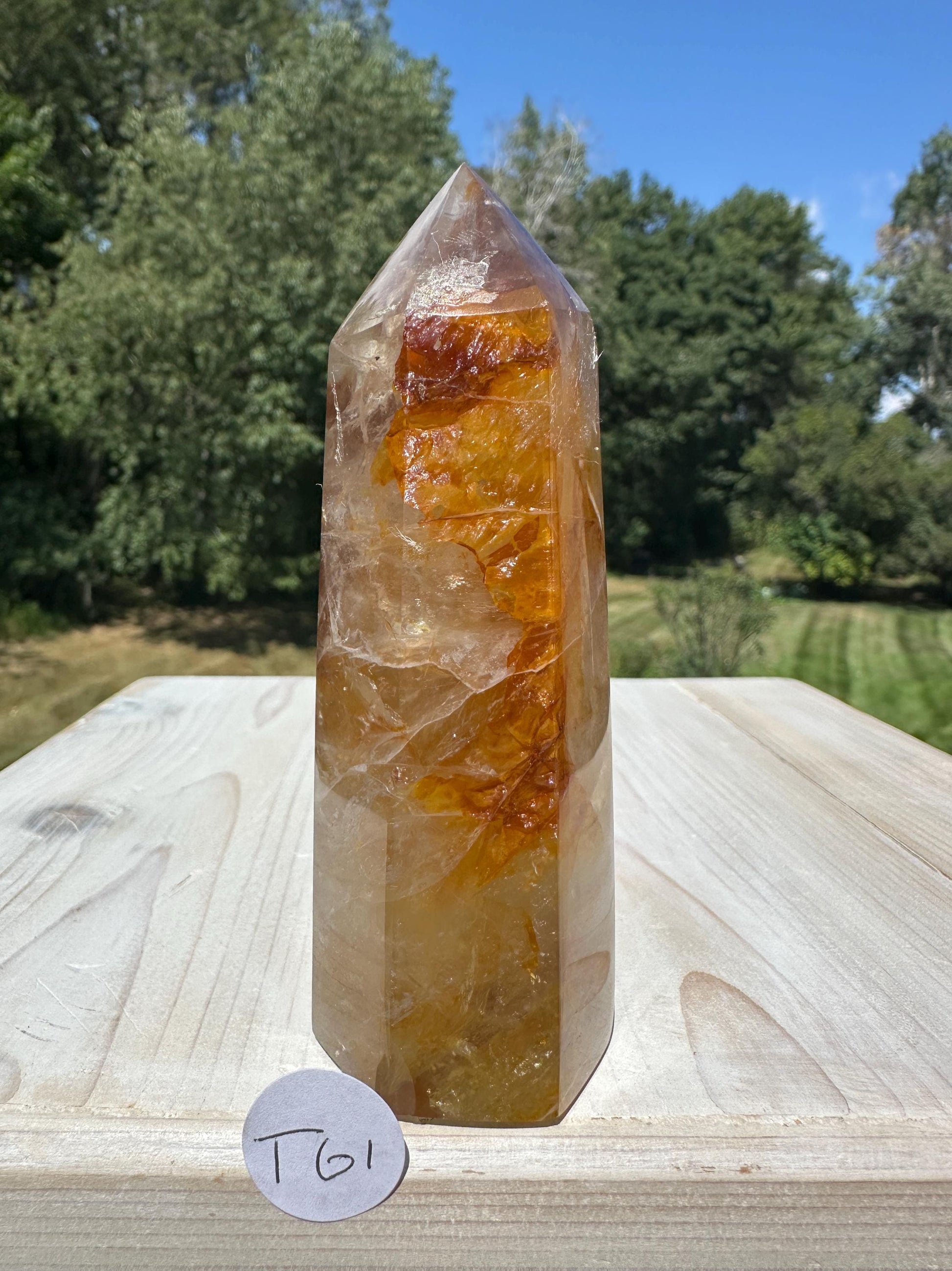 Gorgeous Golden Healer Quartz Crystal Tower - #1