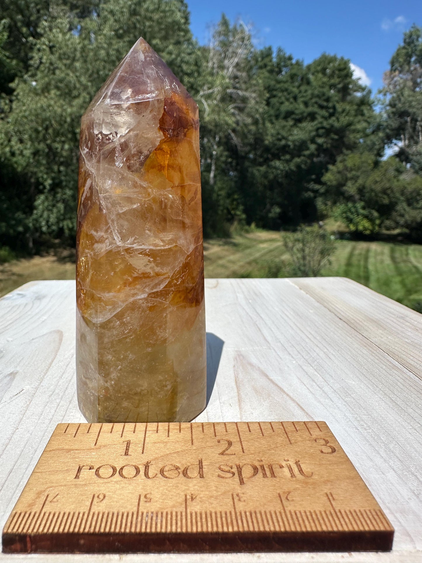 Gorgeous Golden Healer Quartz Crystal Tower - #1