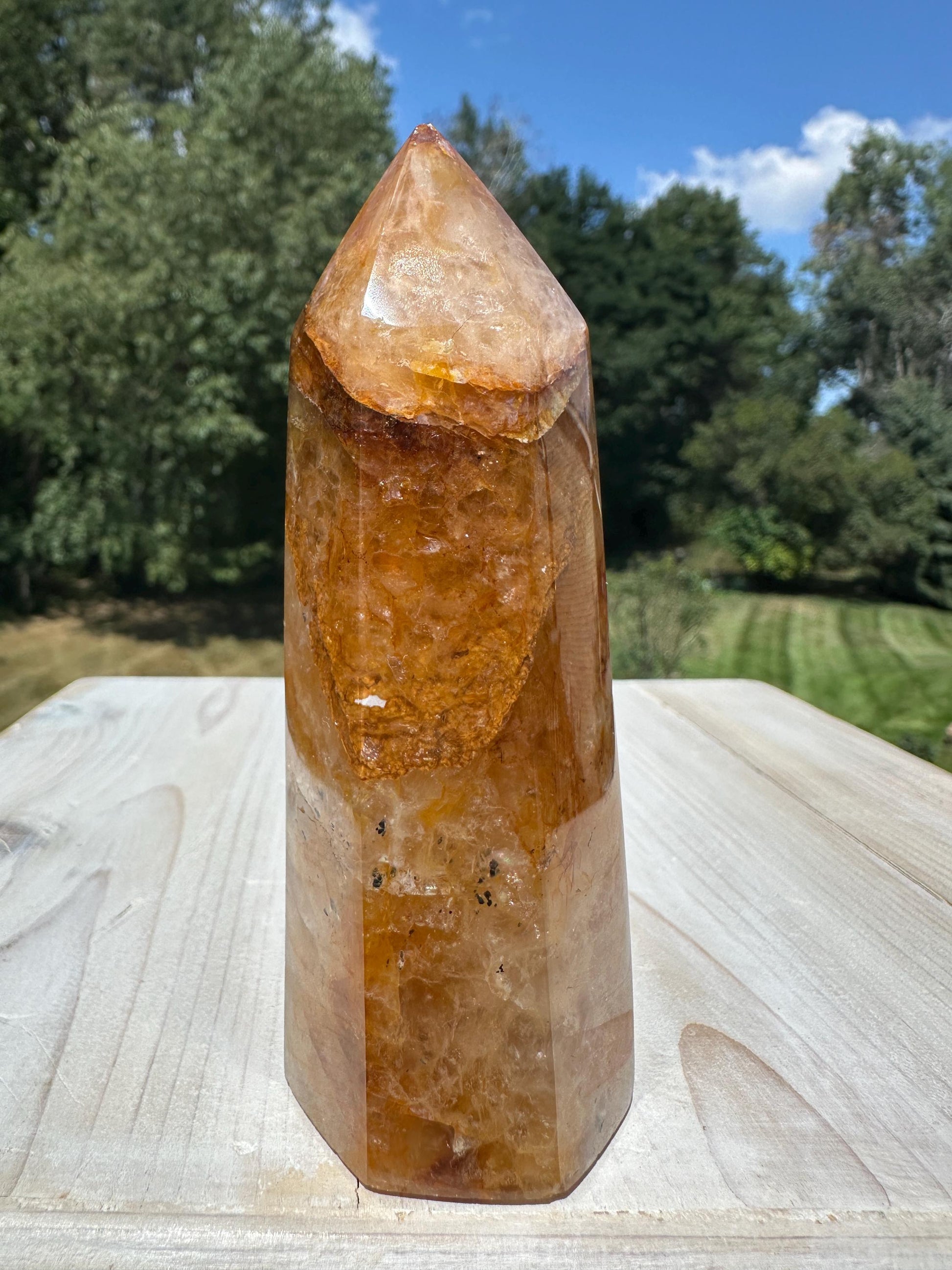 Gorgeous Golden Healer Quartz Crystal Tower - #2