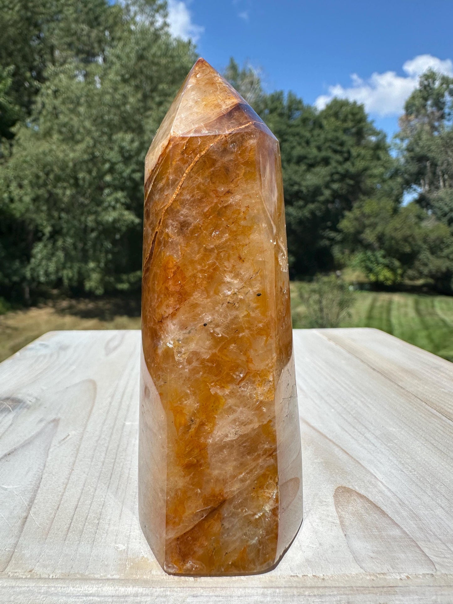 Gorgeous Golden Healer Quartz Crystal Tower - #2