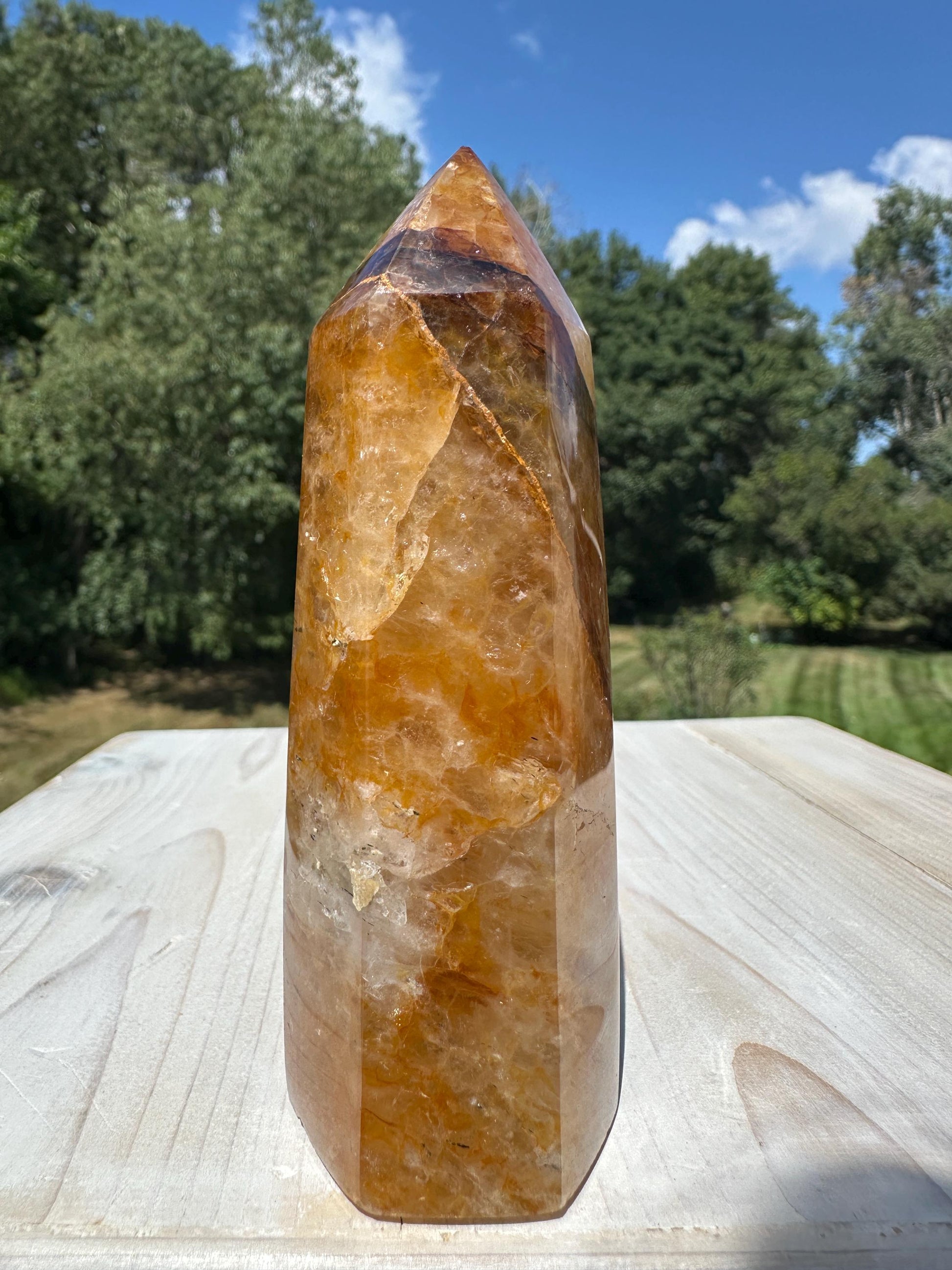 Gorgeous Golden Healer Quartz Crystal Tower - #2