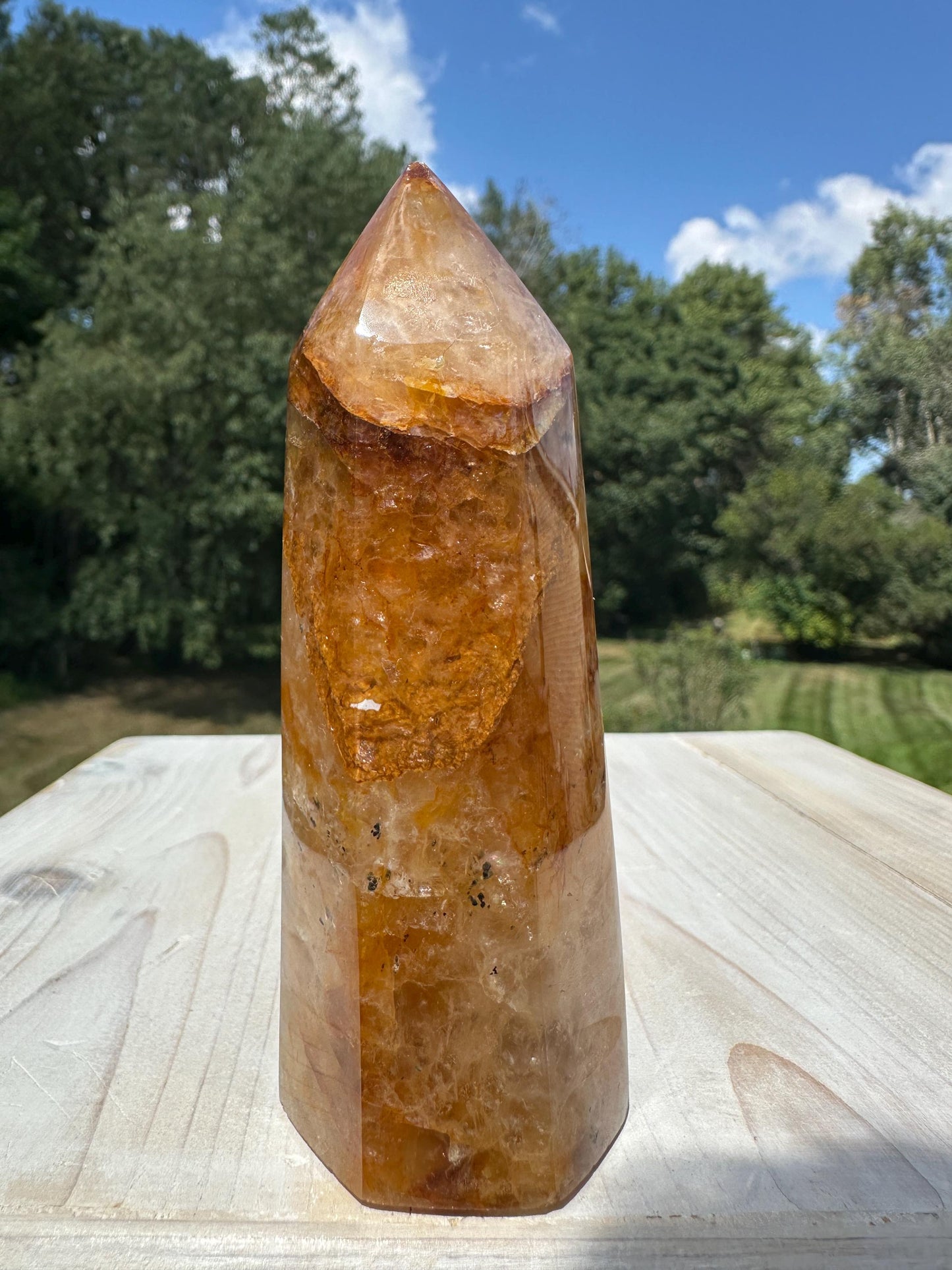 Gorgeous Golden Healer Quartz Crystal Tower - #2