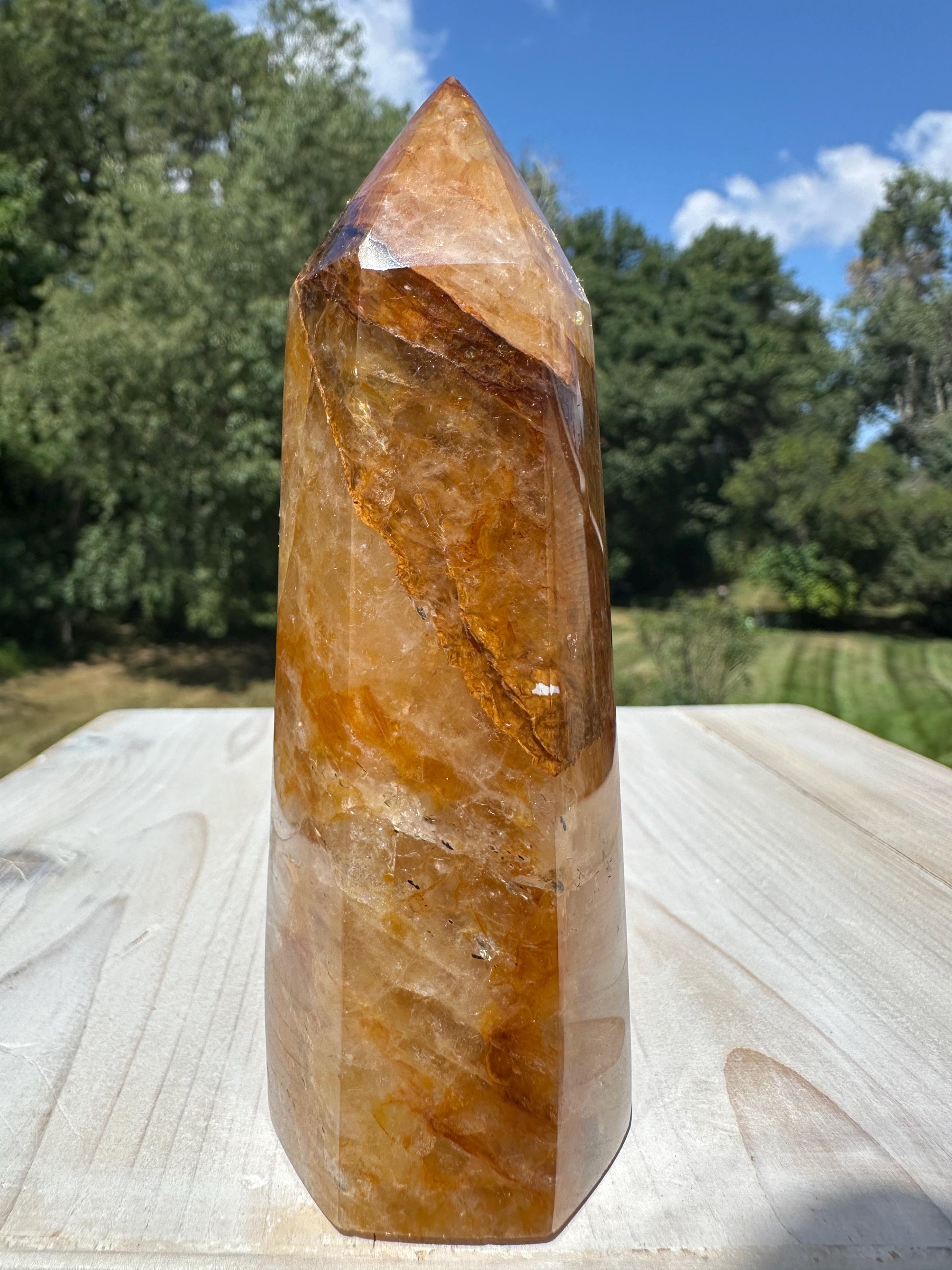 Gorgeous Golden Healer Quartz Crystal Tower - #2