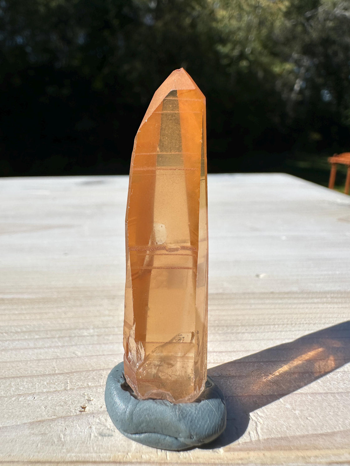 Stunning Rare Tangerine Lemurian Point - #2