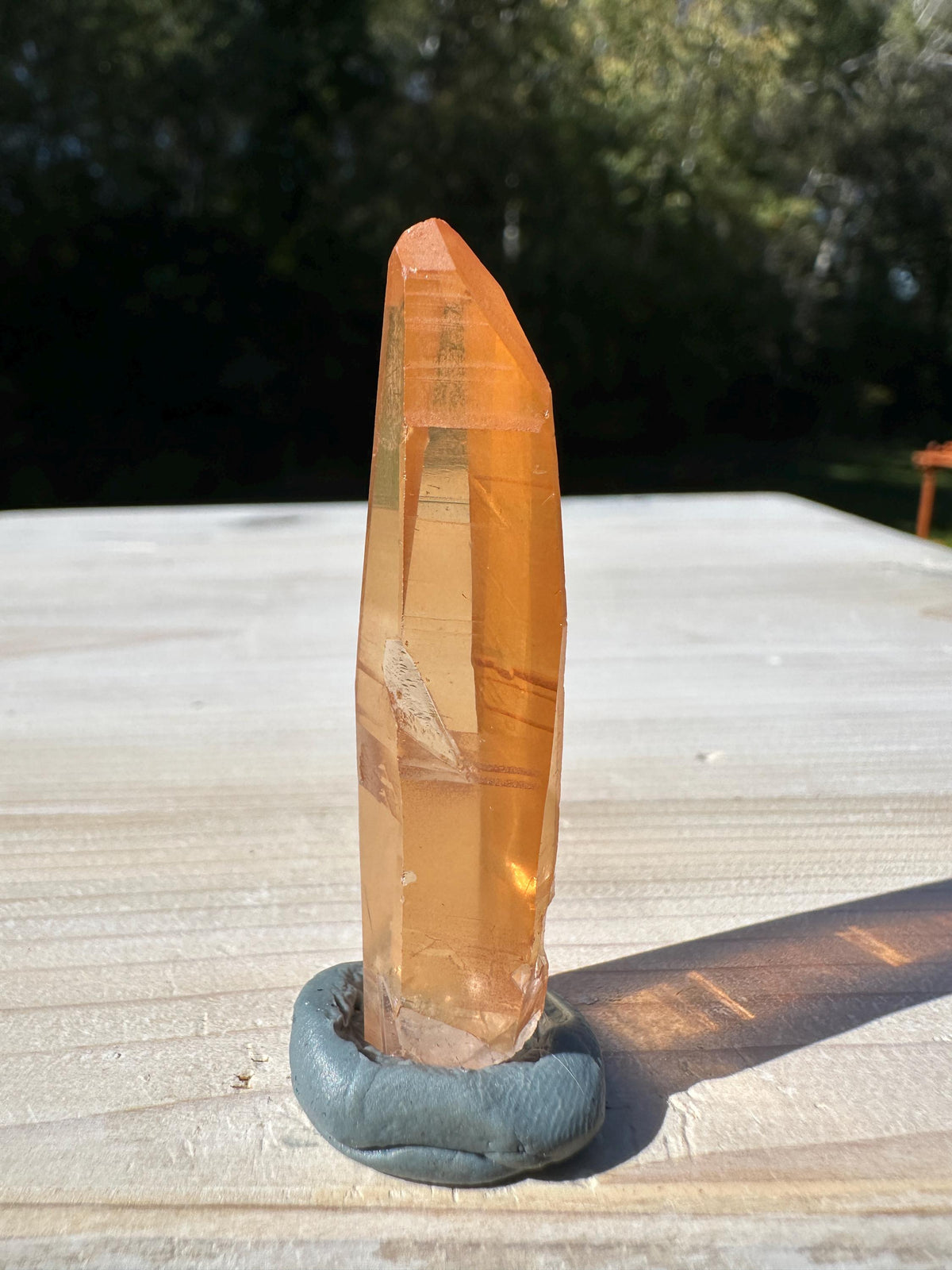 Stunning Rare Tangerine Lemurian Point - #2