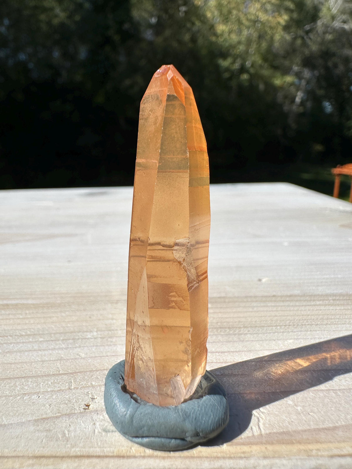 Stunning Rare Tangerine Lemurian Point - #2