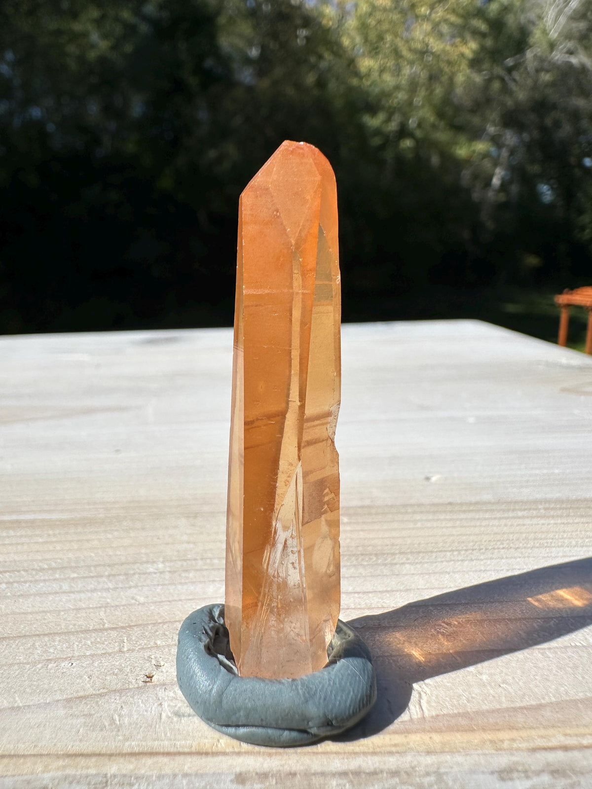 Stunning Rare Tangerine Lemurian Point - #2
