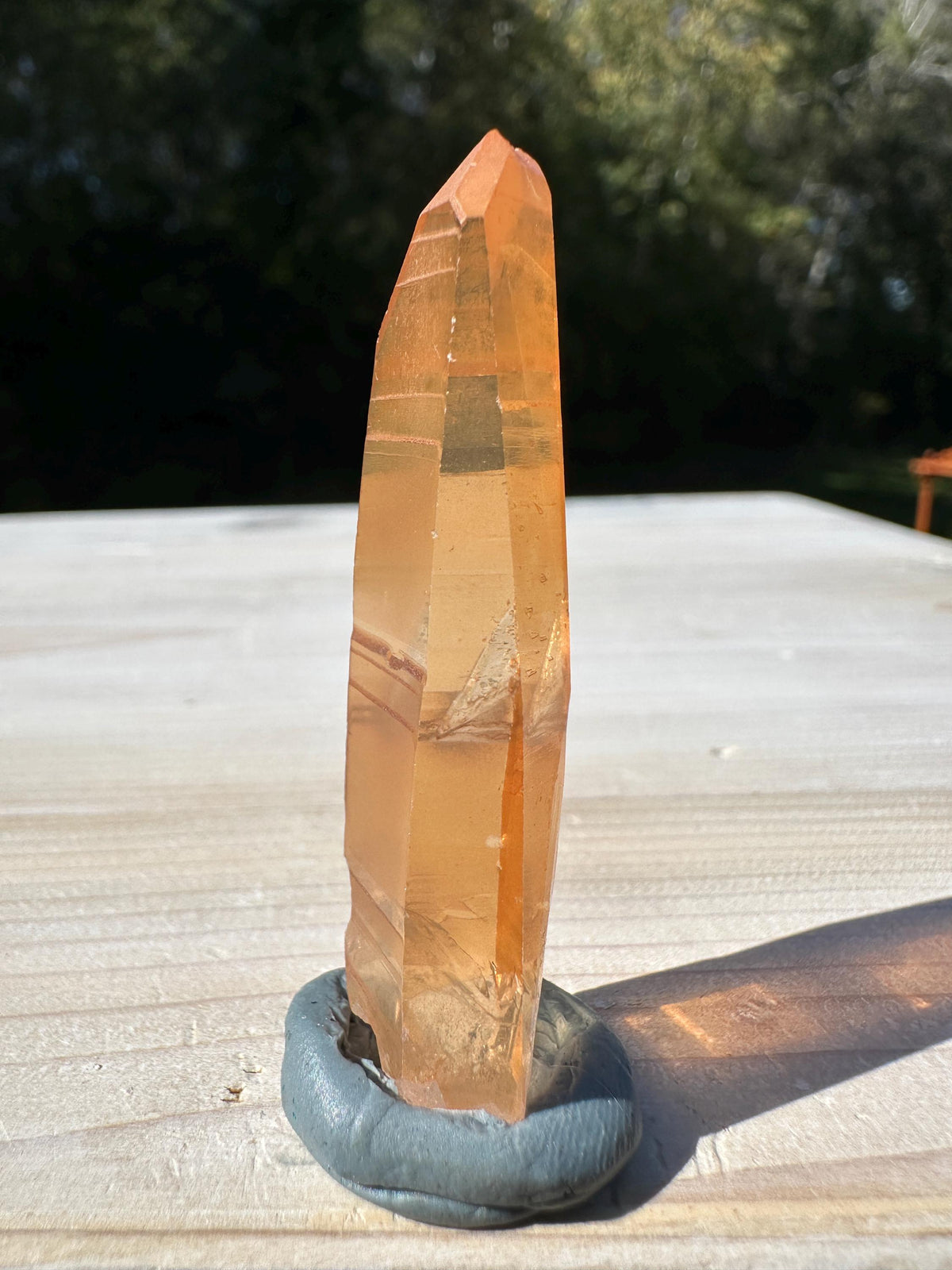 Stunning Rare Tangerine Lemurian Point - #2