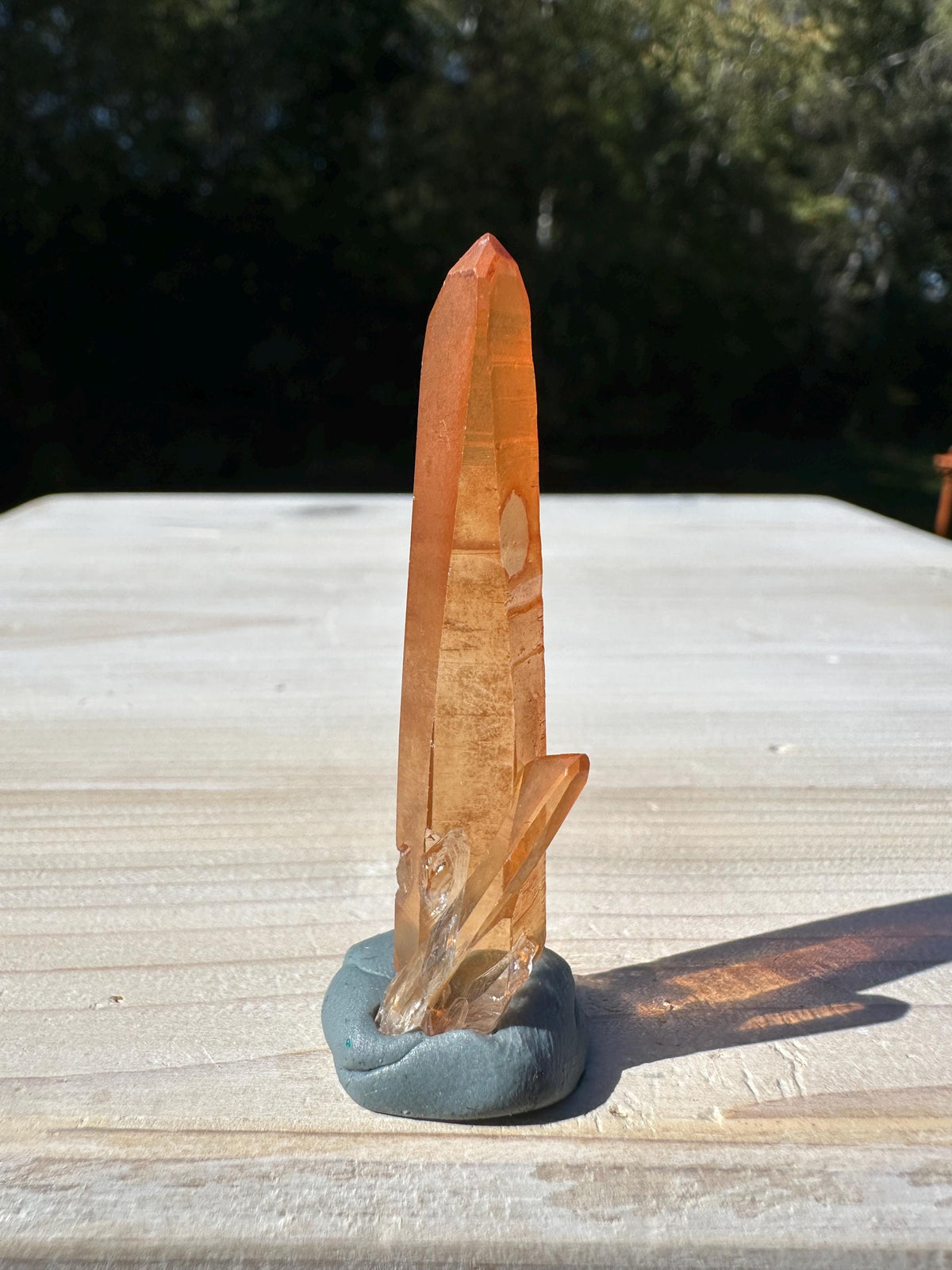 Stunning Rare Tangerine Lemurian Point - #3