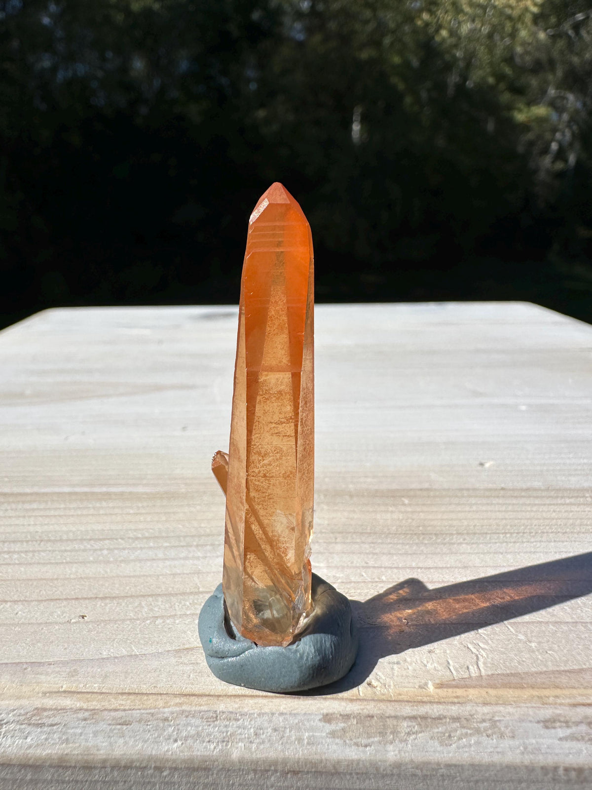 Stunning Rare Tangerine Lemurian Point - #3