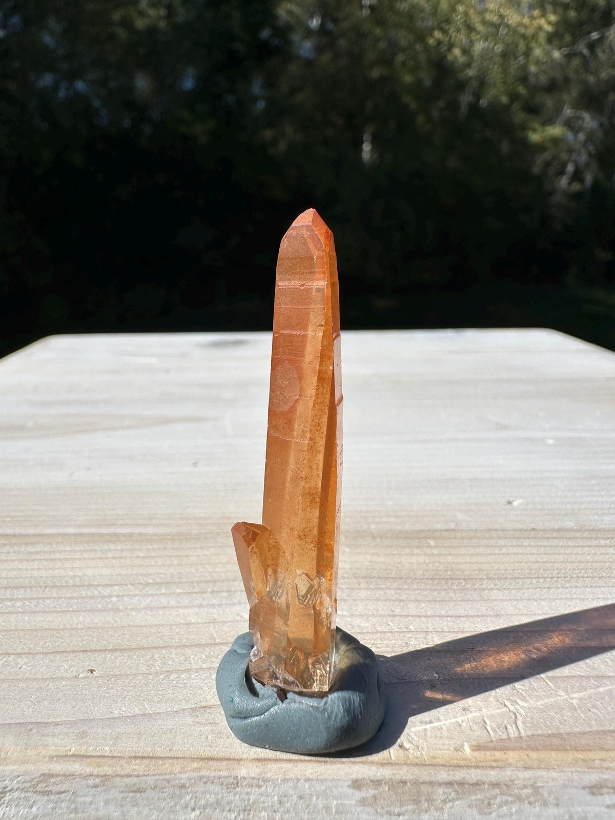 Stunning Rare Tangerine Lemurian Point - #3