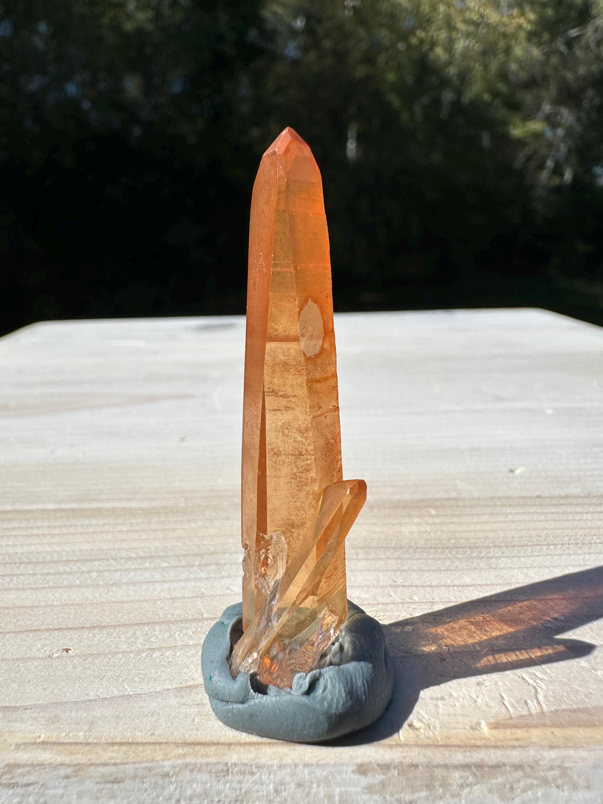Stunning Rare Tangerine Lemurian Point - #3