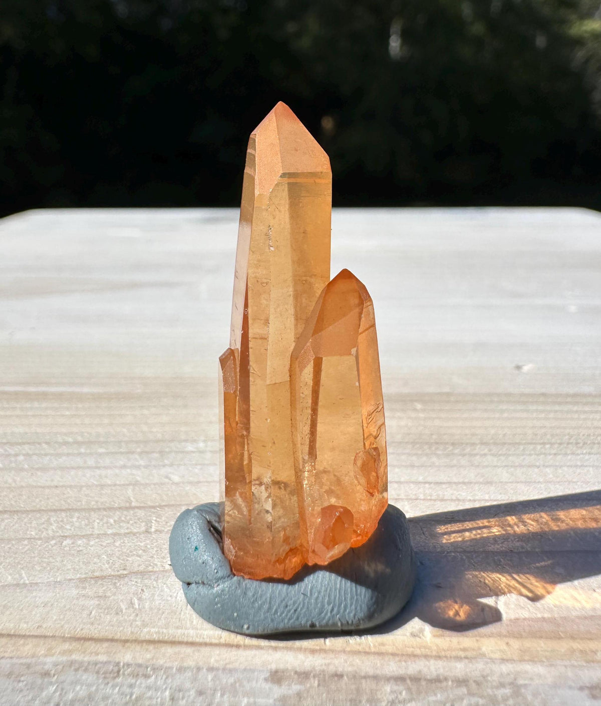 Stunning Rare Tangerine Lemurian Point - #4