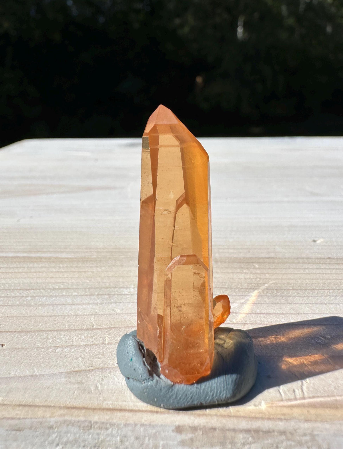 Stunning Rare Tangerine Lemurian Point - #4