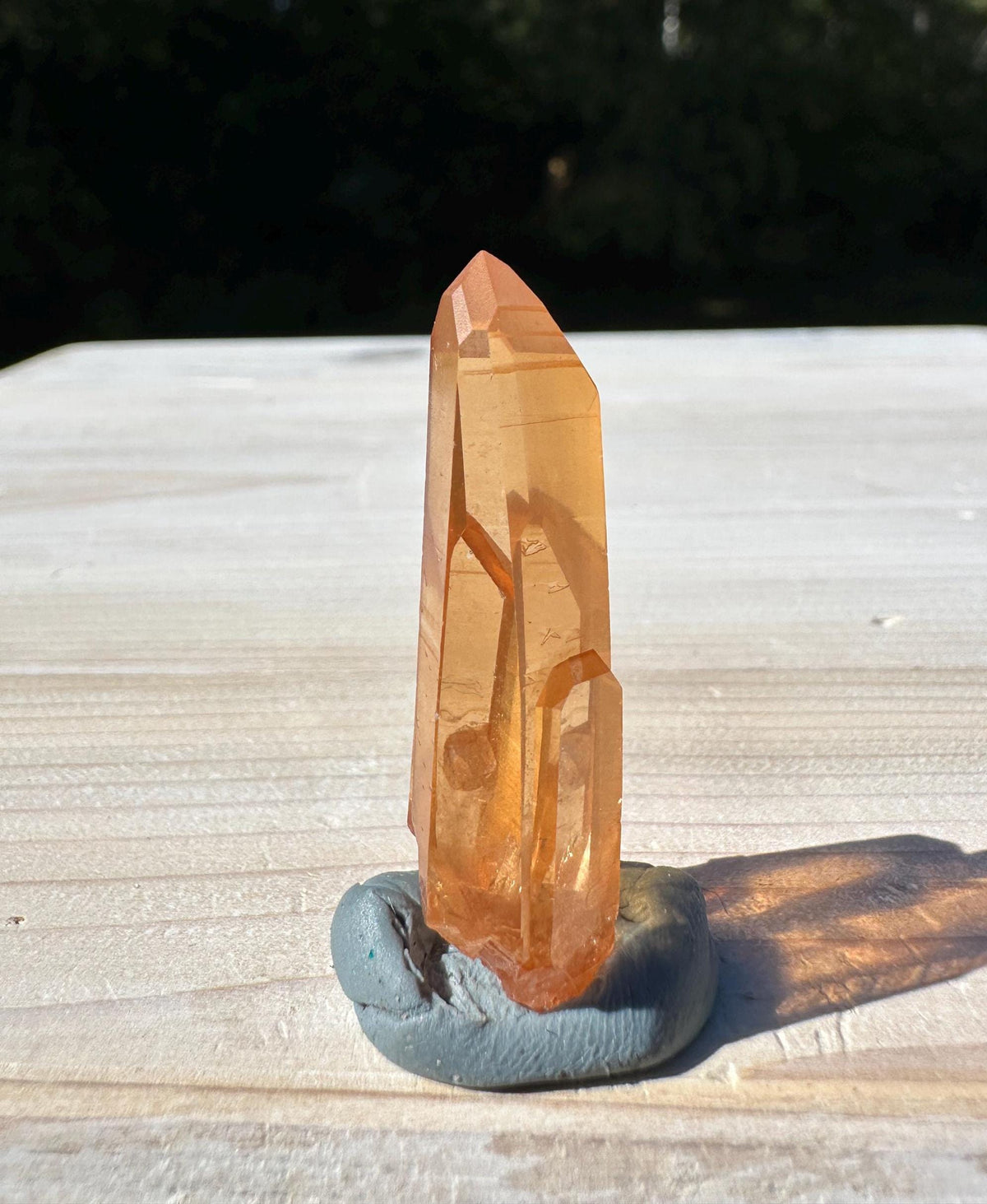 Stunning Rare Tangerine Lemurian Point - #4