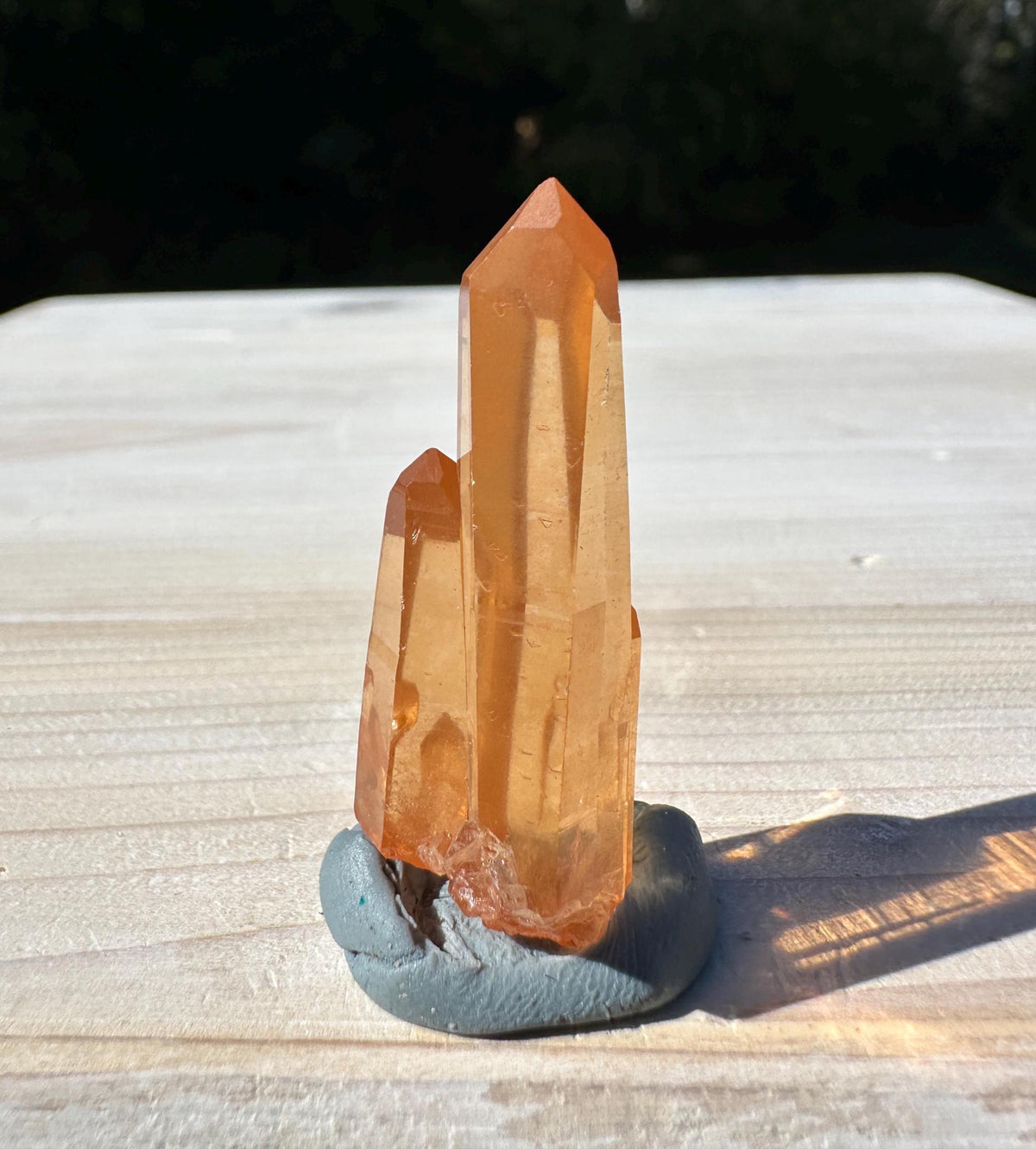 Stunning Rare Tangerine Lemurian Point - #4