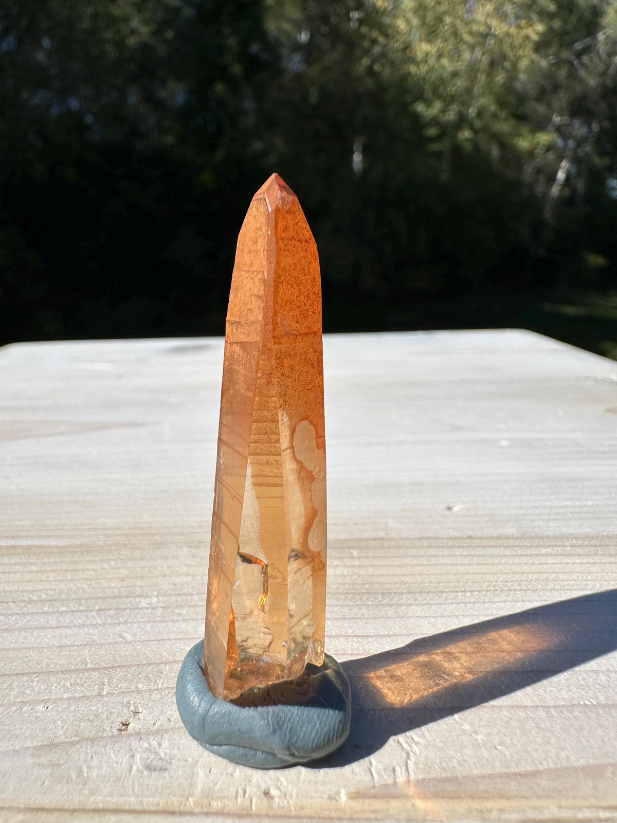 Stunning Rare Tangerine Lemurian Point - #1