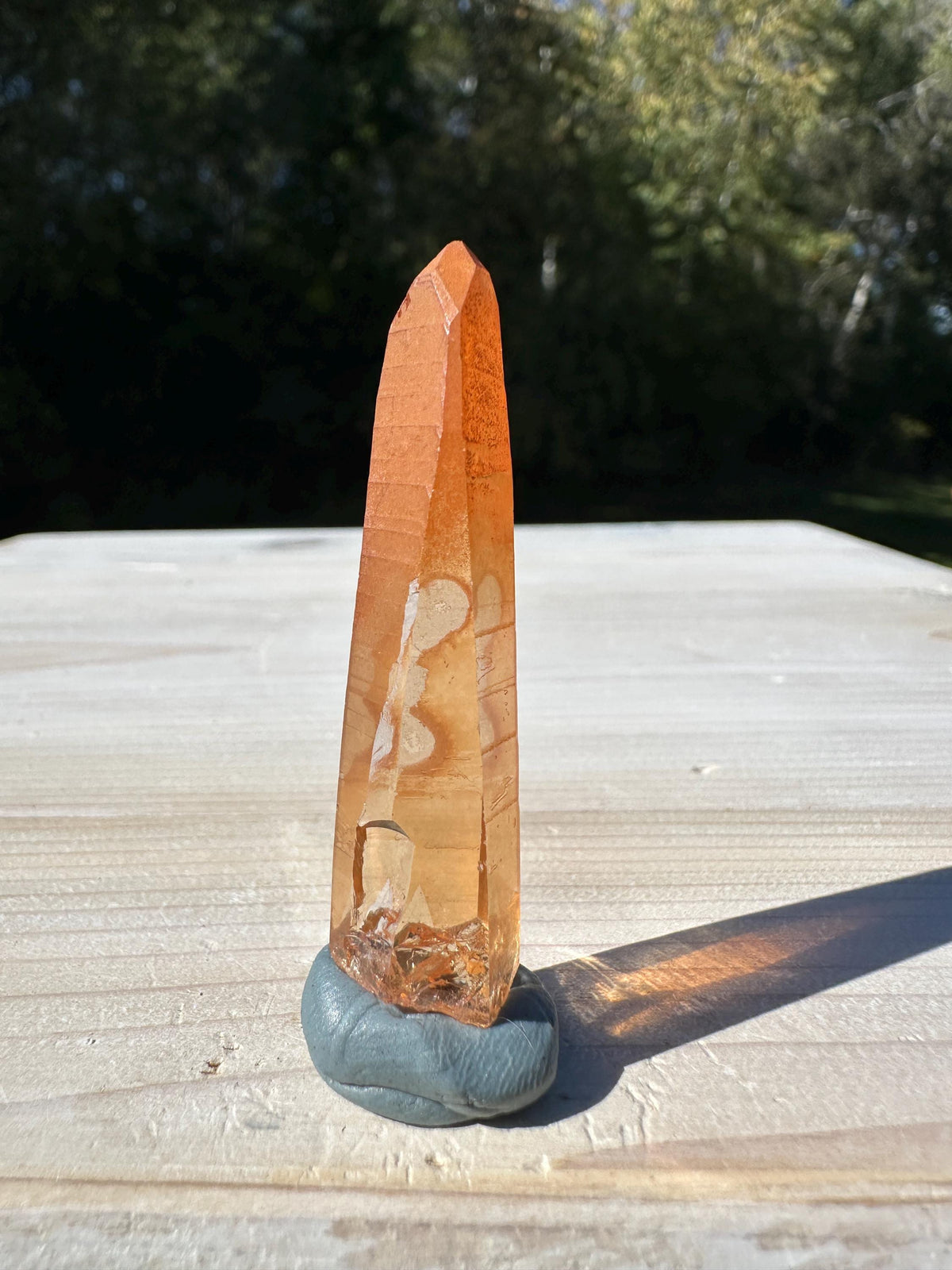 Stunning Rare Tangerine Lemurian Point - #1