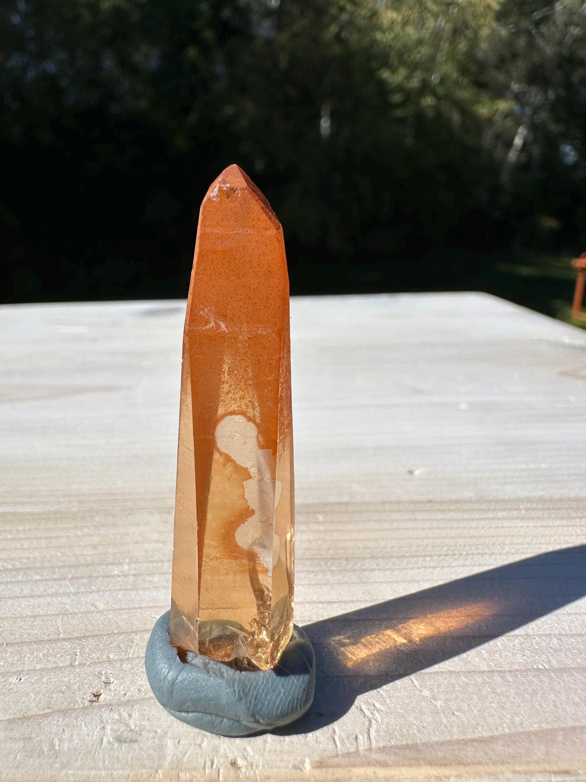 Stunning Rare Tangerine Lemurian Point - #1