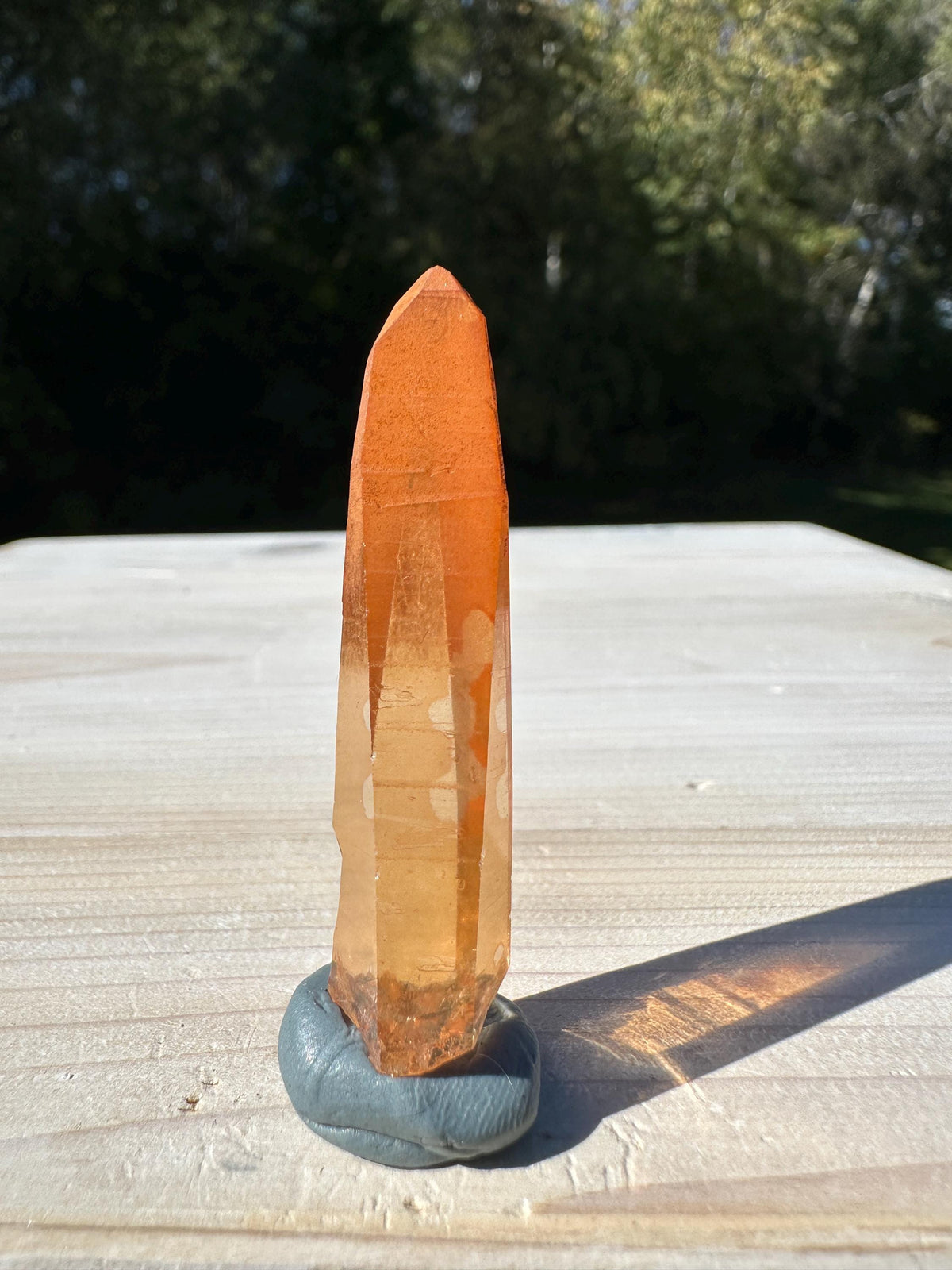 Stunning Rare Tangerine Lemurian Point - #1