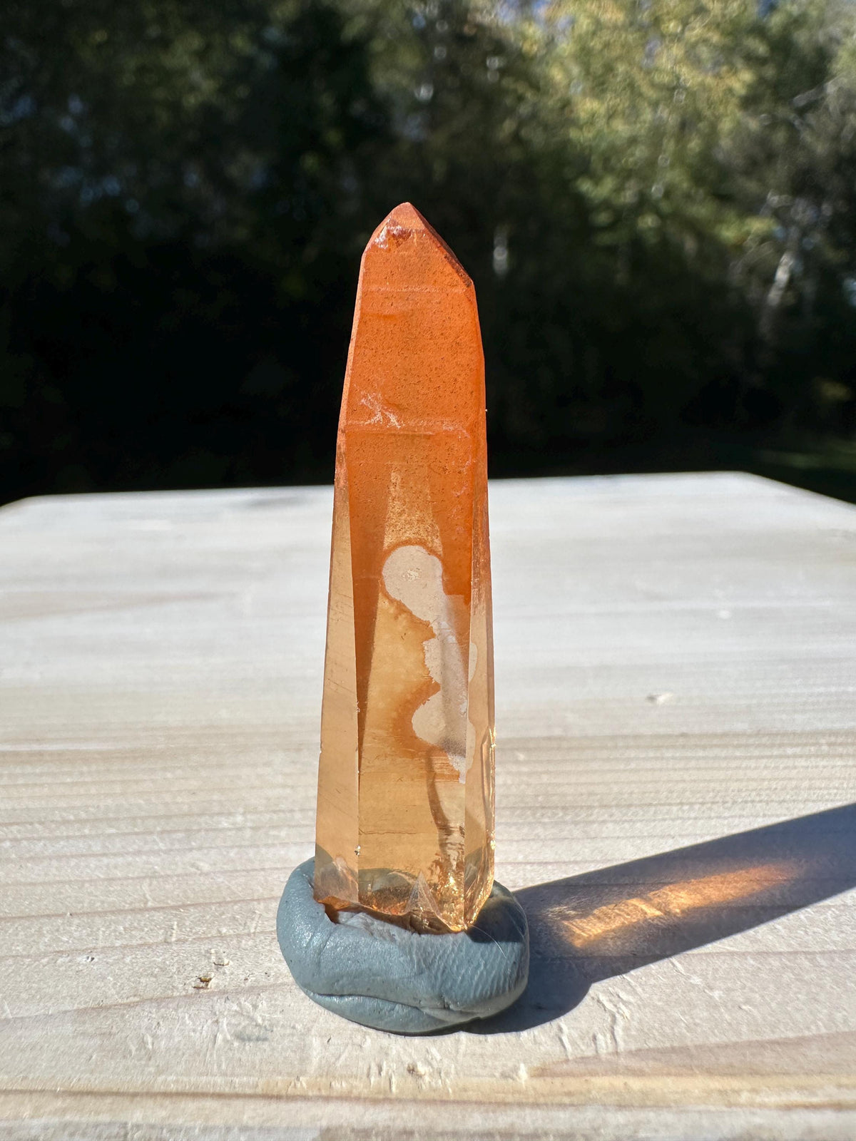 Stunning Rare Tangerine Lemurian Point - #1