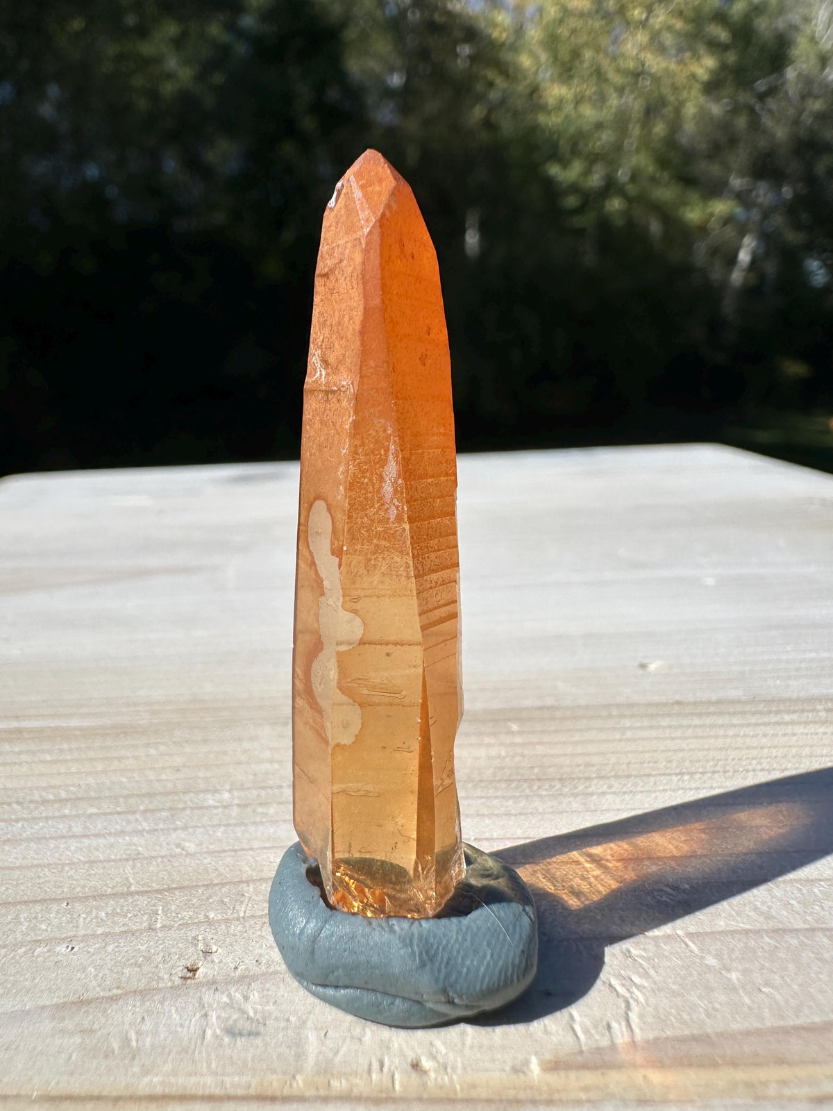 Stunning Rare Tangerine Lemurian Point - #1