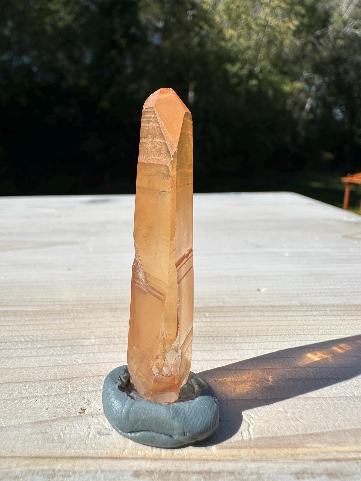 Stunning Rare Tangerine Lemurian Point - #2