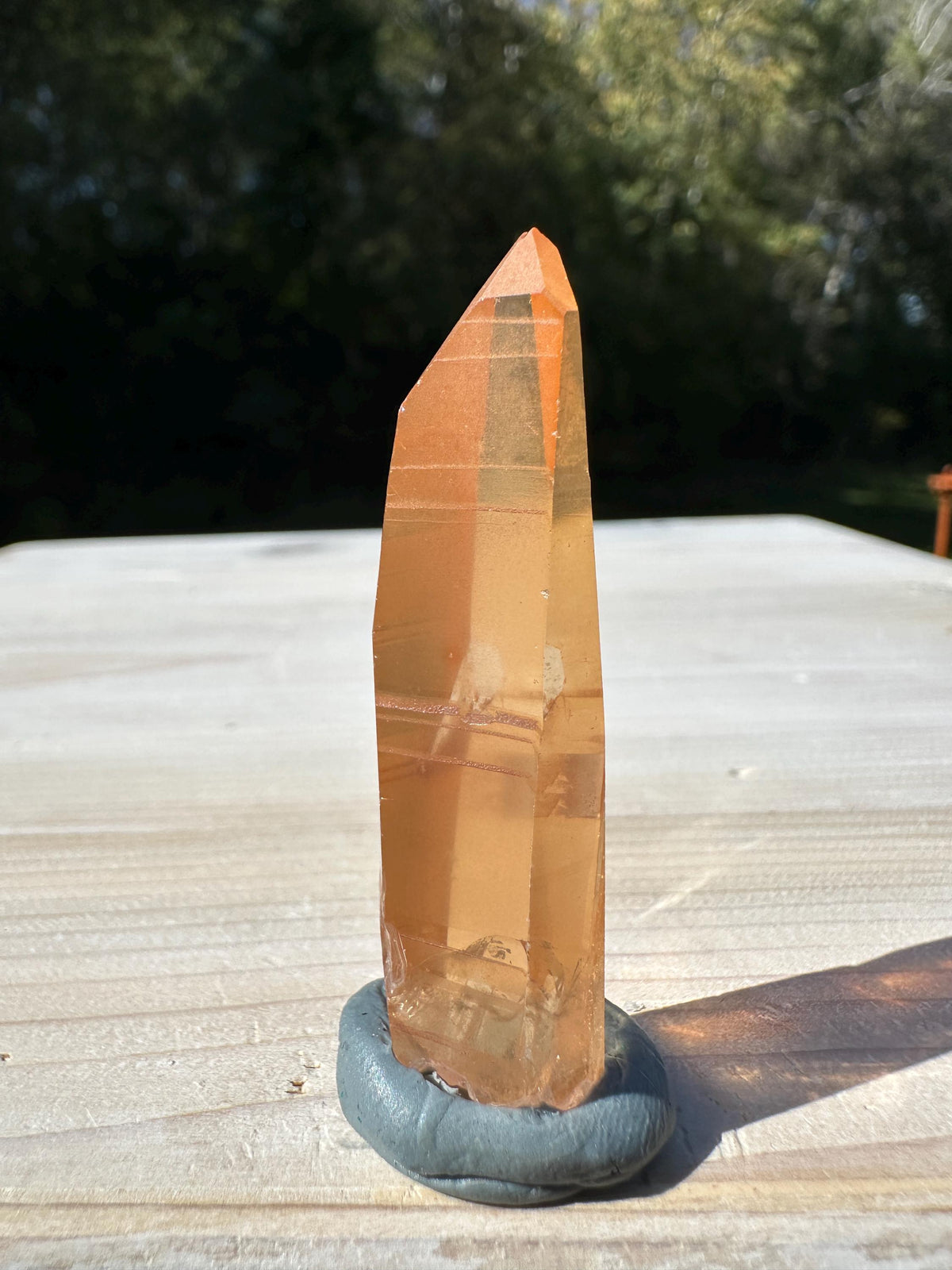 Stunning Rare Tangerine Lemurian Point - #2