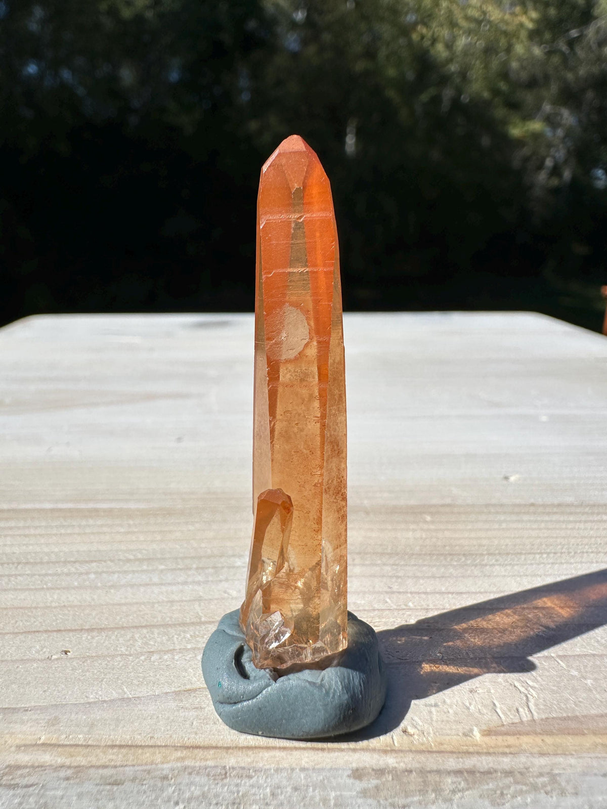 Stunning Rare Tangerine Lemurian Point - #3