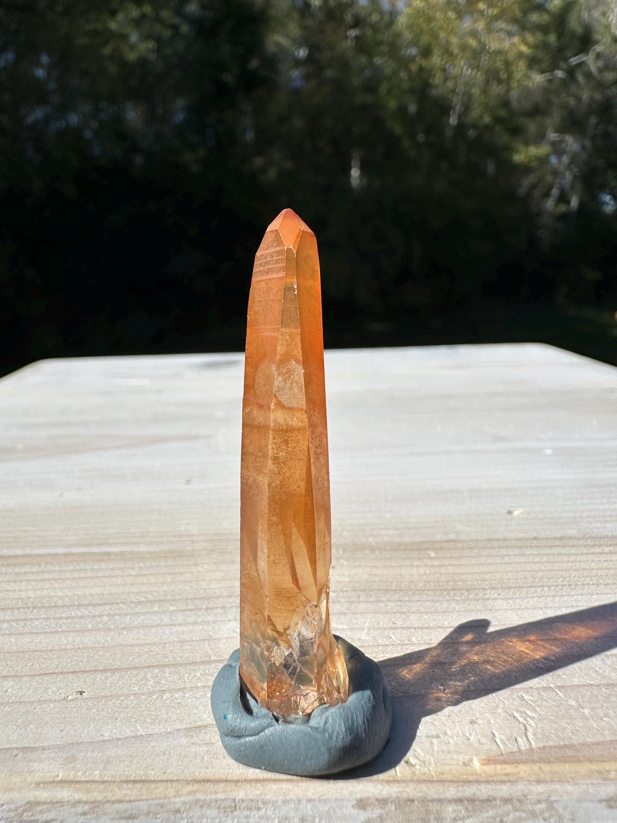 Stunning Rare Tangerine Lemurian Point - #3