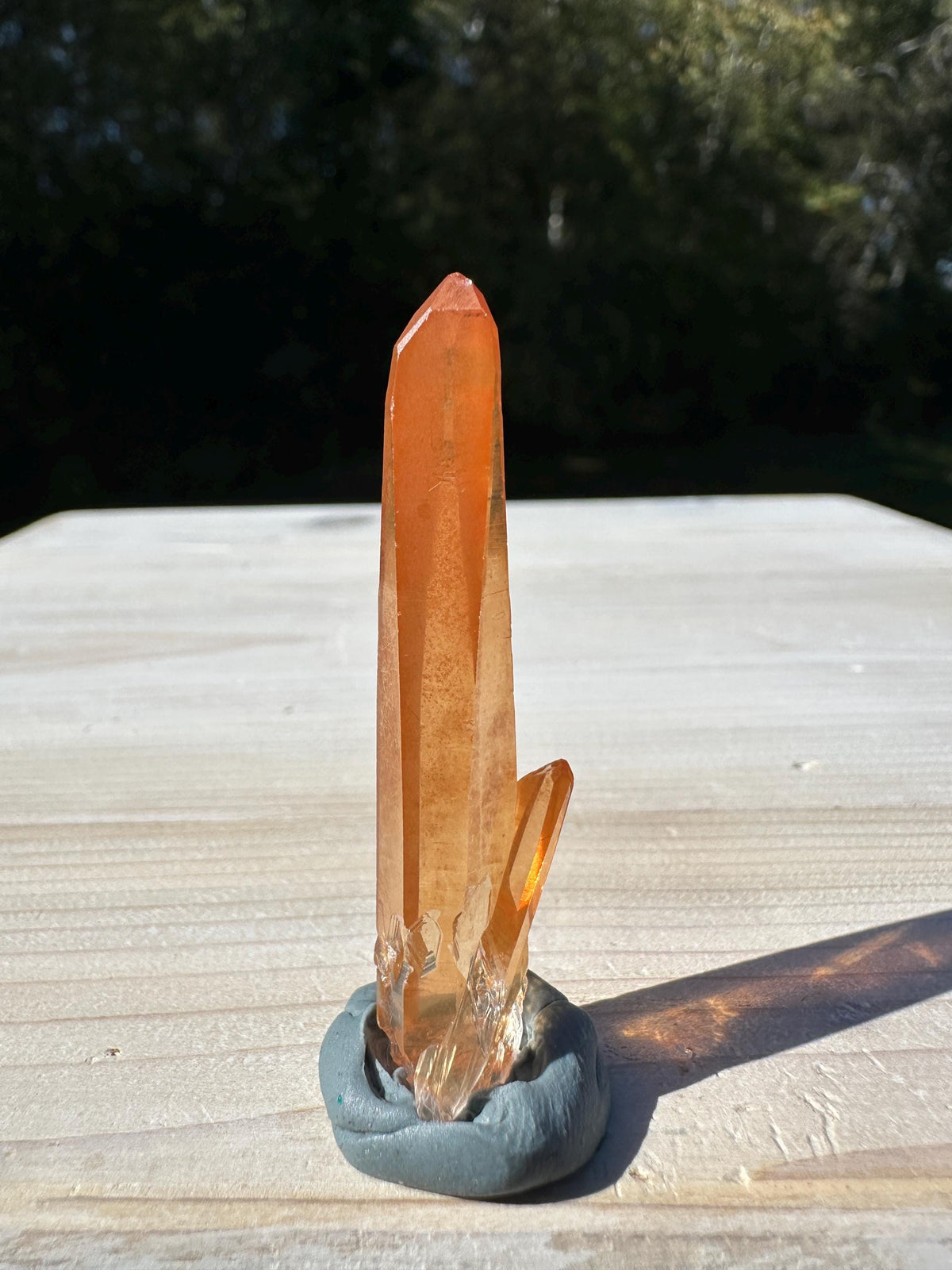 Stunning Rare Tangerine Lemurian Point - #3