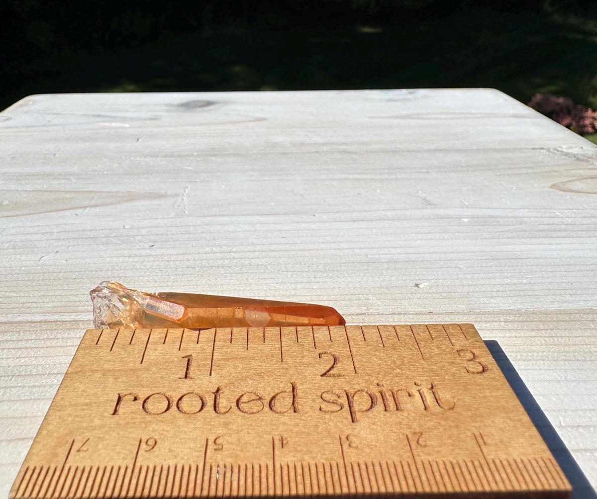 Stunning Rare Tangerine Lemurian Point - #3