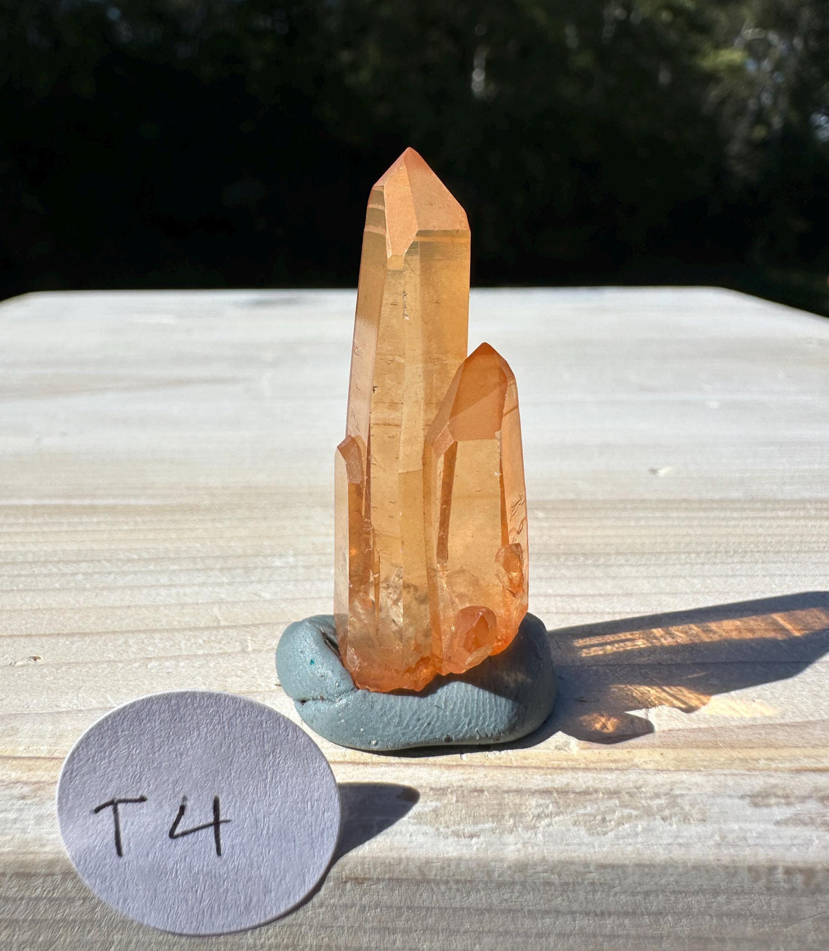 Stunning Rare Tangerine Lemurian Point - #4