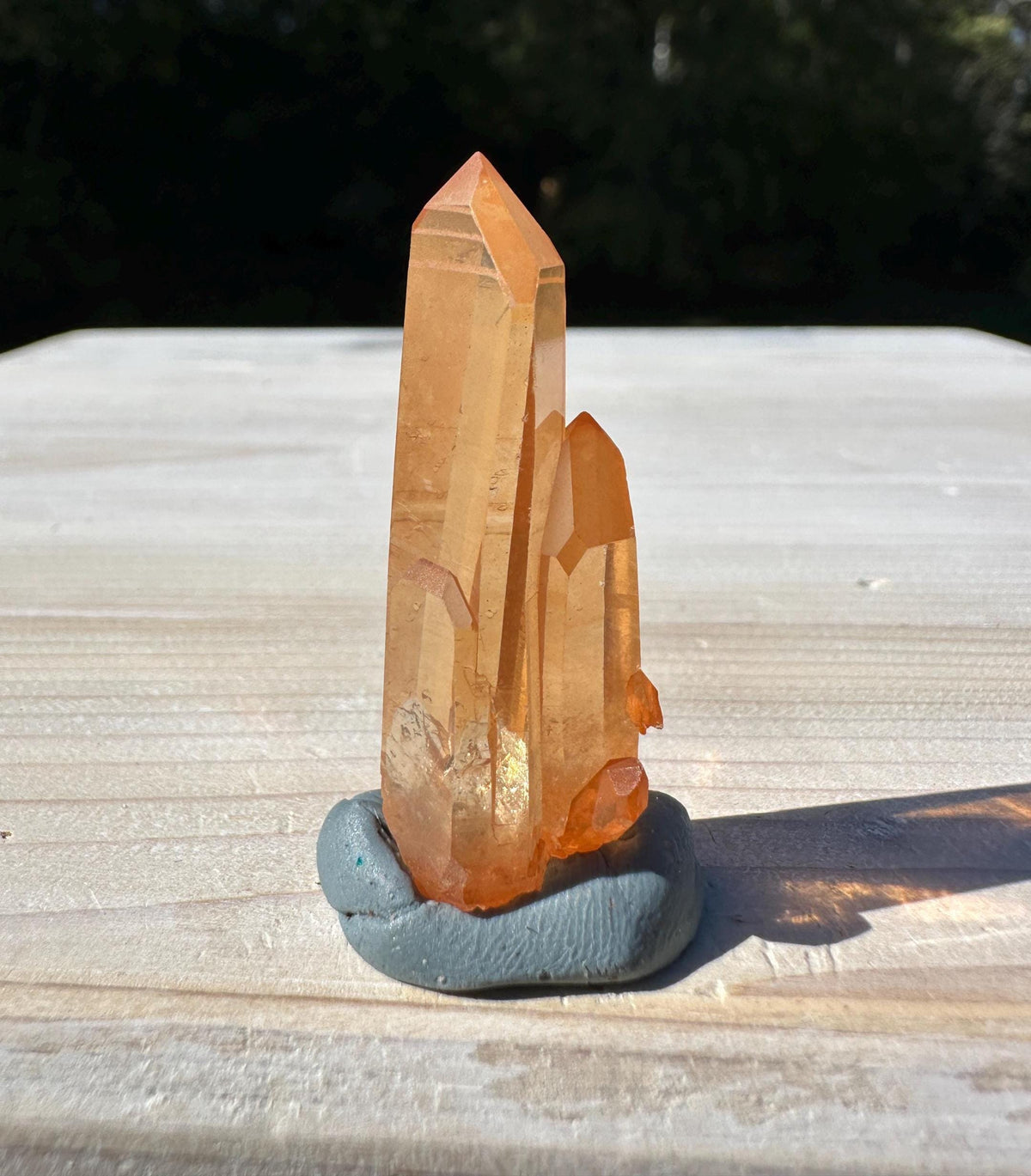 Stunning Rare Tangerine Lemurian Point - #4
