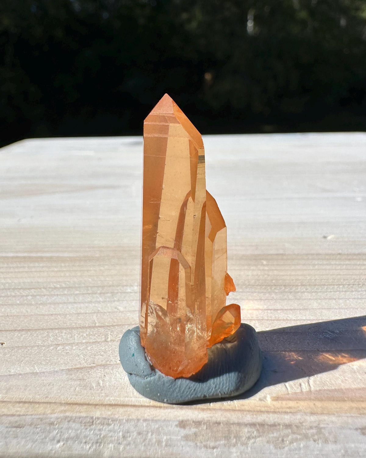 Stunning Rare Tangerine Lemurian Point - #4