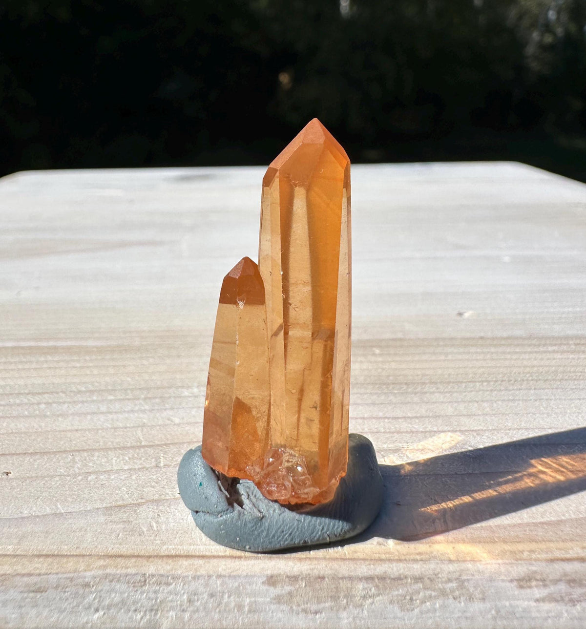 Stunning Rare Tangerine Lemurian Point - #4