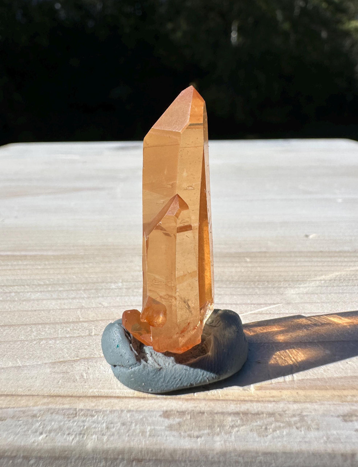 Stunning Rare Tangerine Lemurian Point - #4