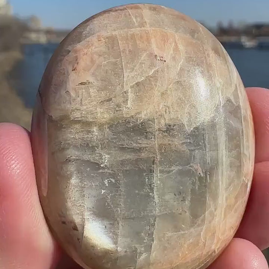 Gorgeous Indian Moonstone Palm Stone | Tucson Exclusive