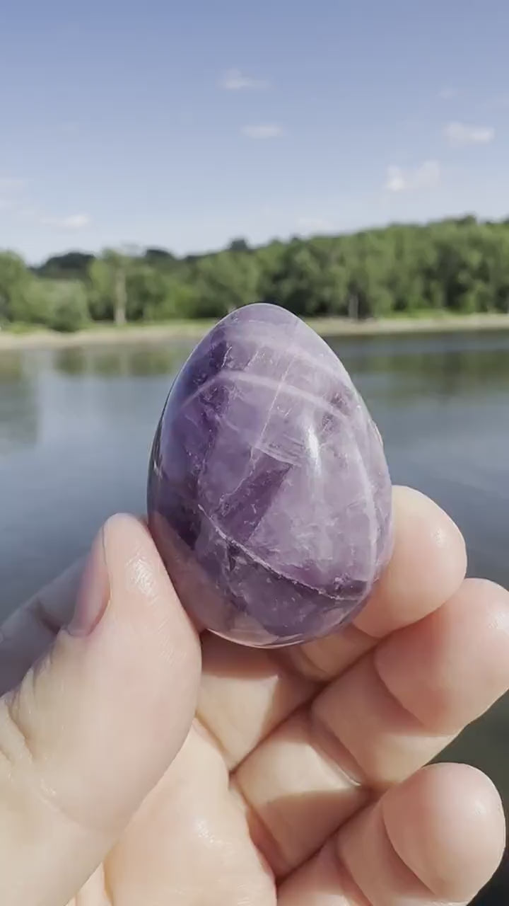 Trapiche Amethyst Egg |  Cabochon Amethyst |  Amethyst Crystal | Natural Trapiche | Star Amethyst