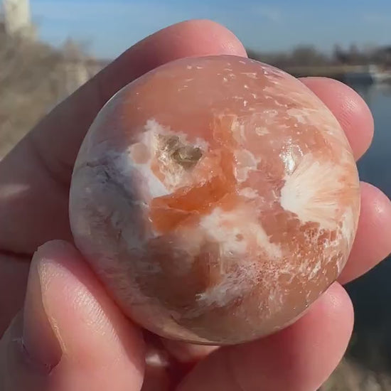 33mm Pink Scolecite Sphere | Heart Chakra | Connection | Love | Spirituality